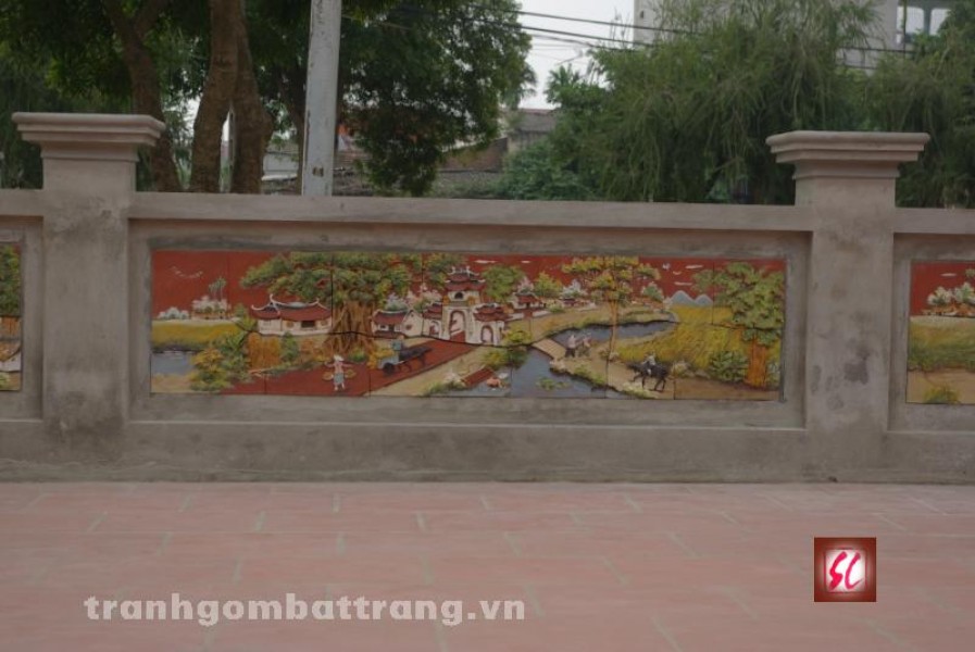 Công Trình Tranh gốm đình Phú Minh - Hà Nội 2